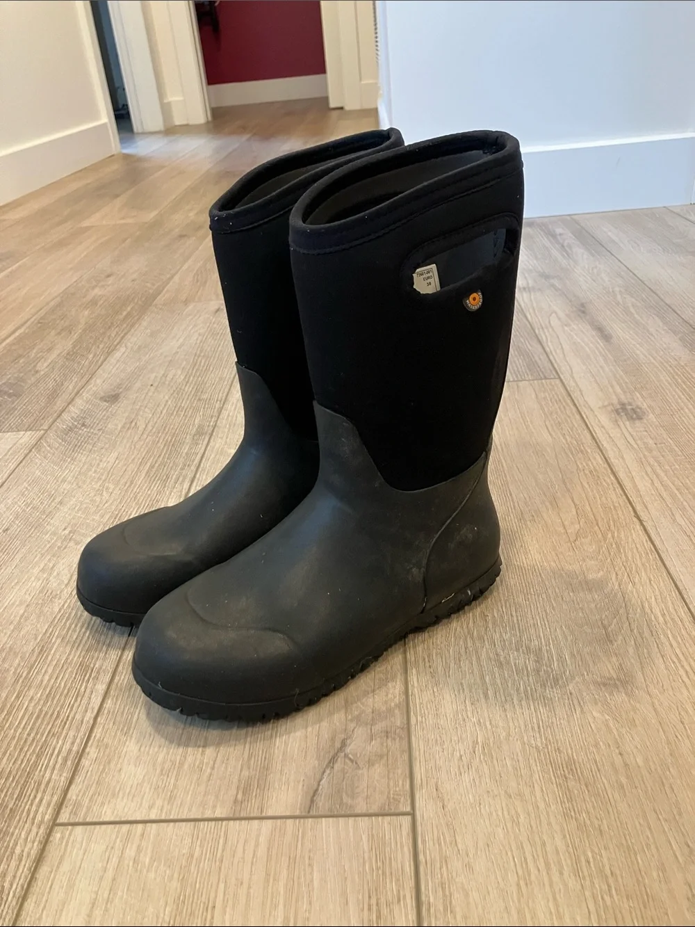 Bogs Black Youth K York Solid Rain Boots